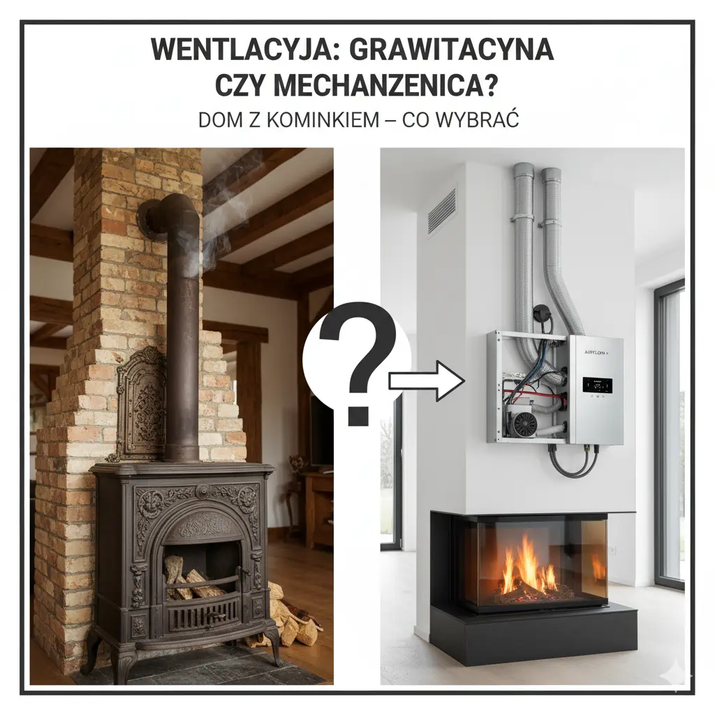Wentylacja grawitacyjna a mechaniczna – co wybrać do domu z kominkiem?